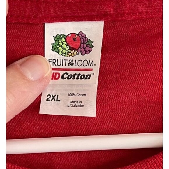 NWOT Fruit of the Loom Mens Red Crewneck Long Sleeve T-Shirt 2XL - Picture 9 of 10